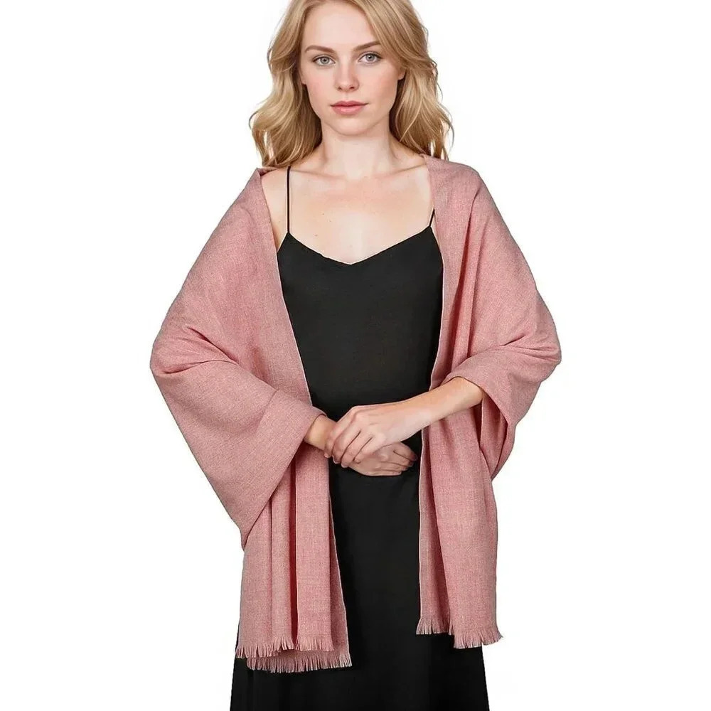 Swat Pany Scarf For Women Winter Pashmina Shawls For Women Wedding Shawls-Pink10